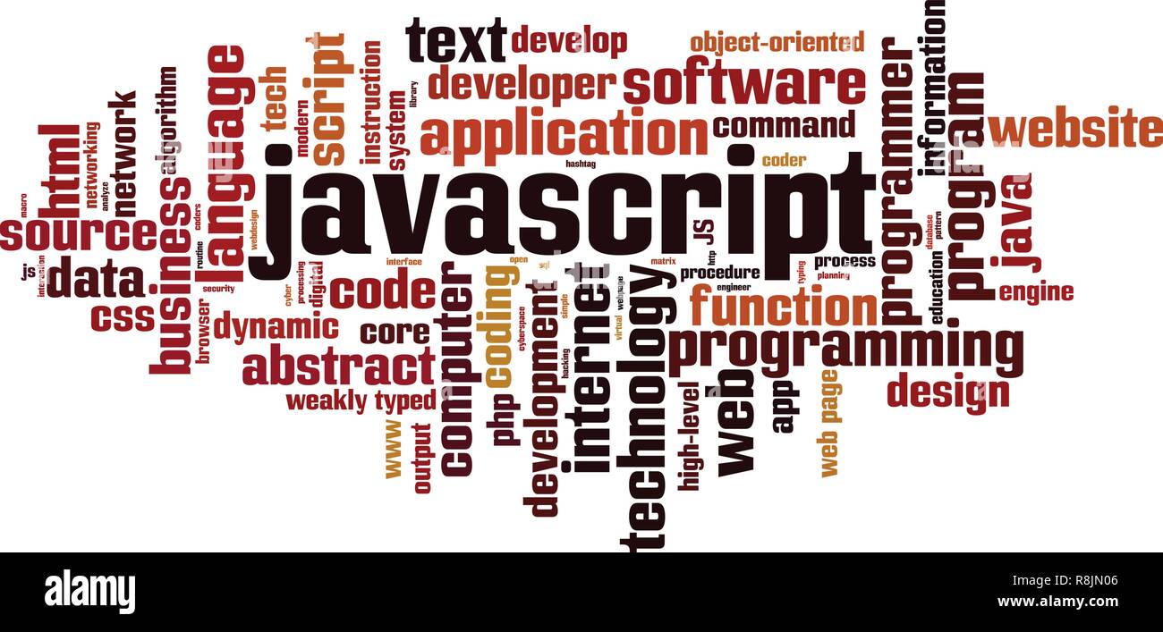 Javascript word cloud concept. Vector illustration Stock Vector Image ...