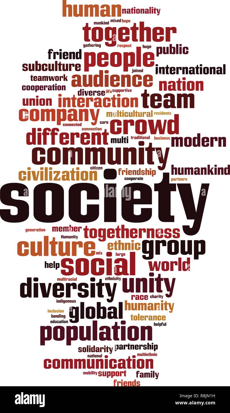 Society word cloud concept. Vector illustration Stock Vector