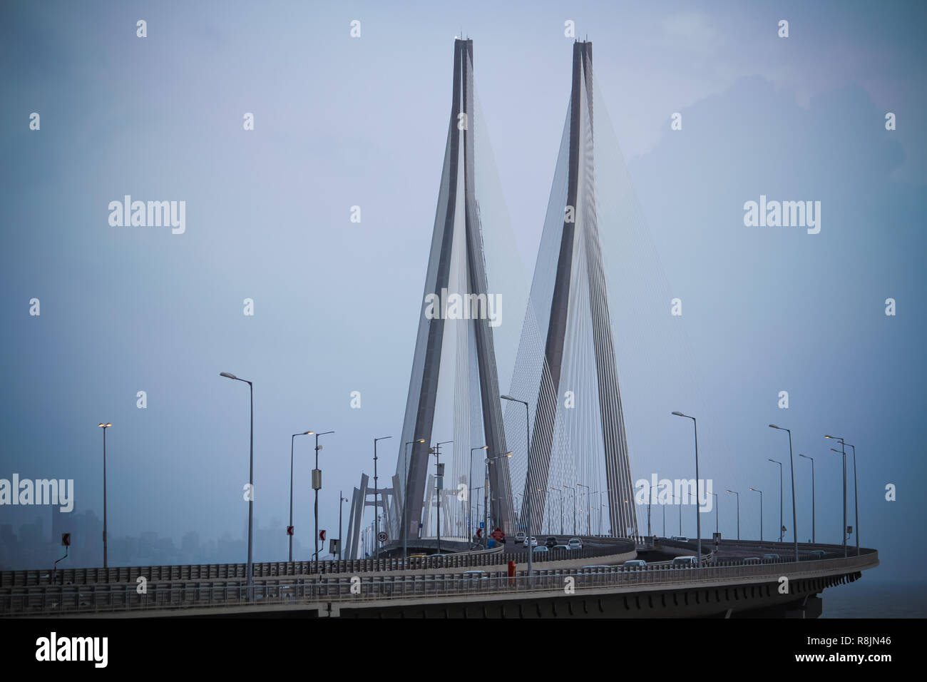 Mumbai's landmark - Bandra Worli Sea Link Stock Photo