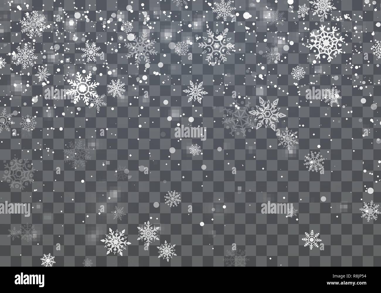 Christmas background with falling snowflakes. Winter holiday background ...