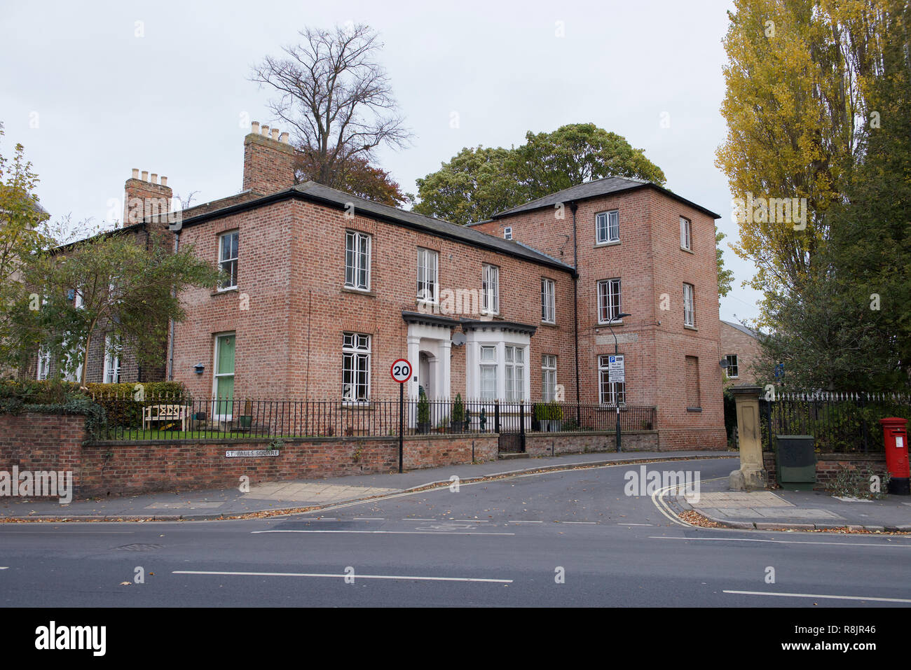 Brick built house on St Pauls Square in York Stock Photo Alamy