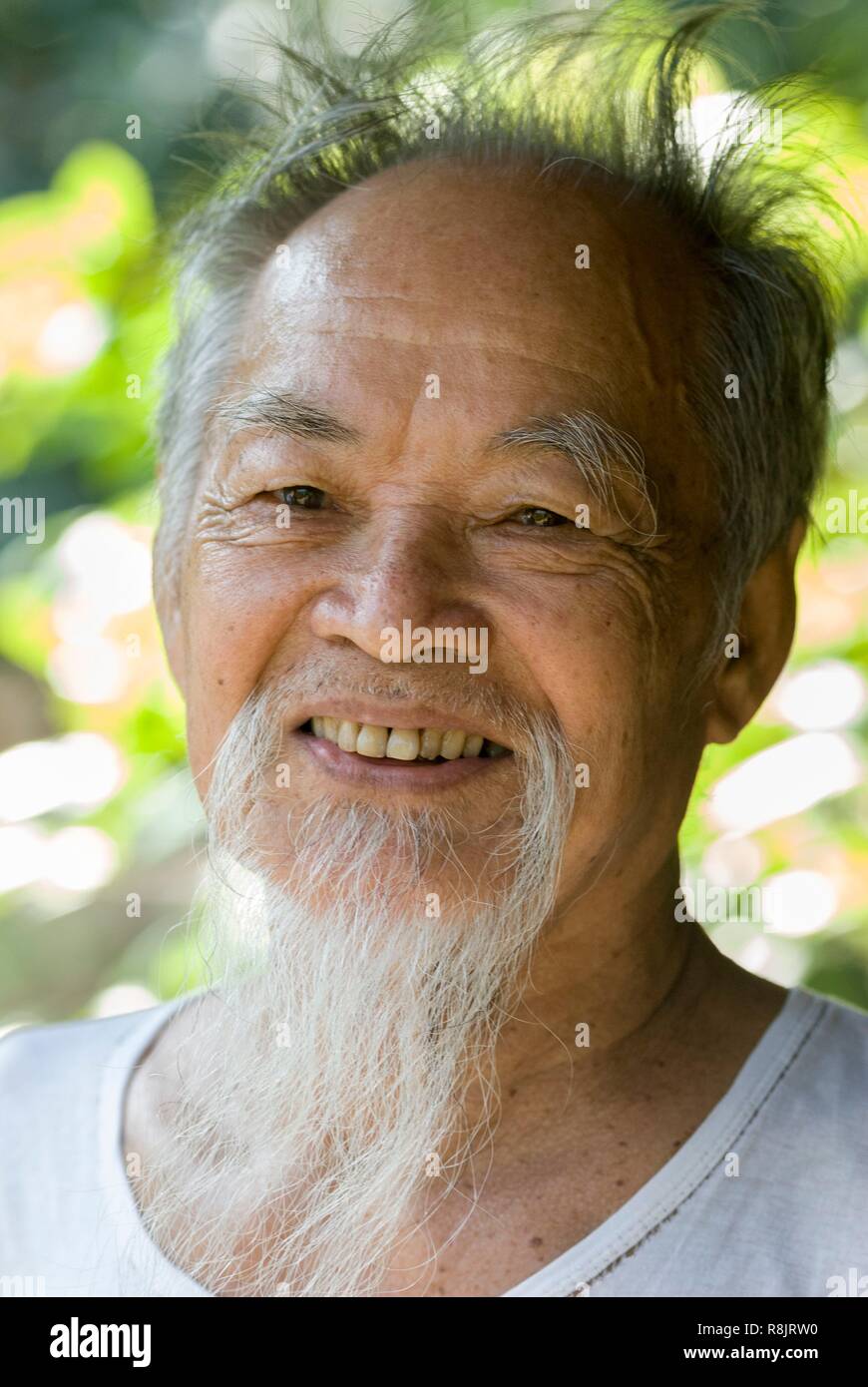 Vietnam, Vinh Long Province, Mekong Delta Region, Vinh Long, portrait of man Stock Photo