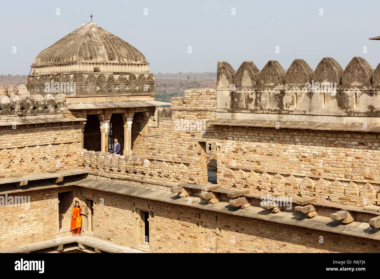 India, Madhya Pradesh, Chanderi, Chanderi Fort (Kirti Durg) Stock Photo