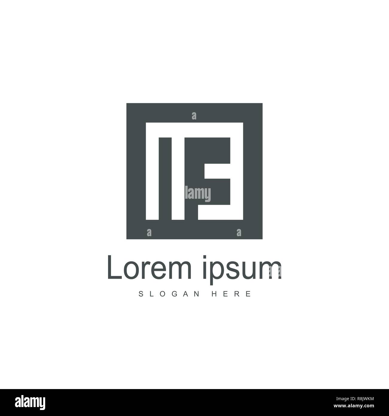 Initial Letter ME Logo template design. Minimalist letter logo vector design Stock Vector