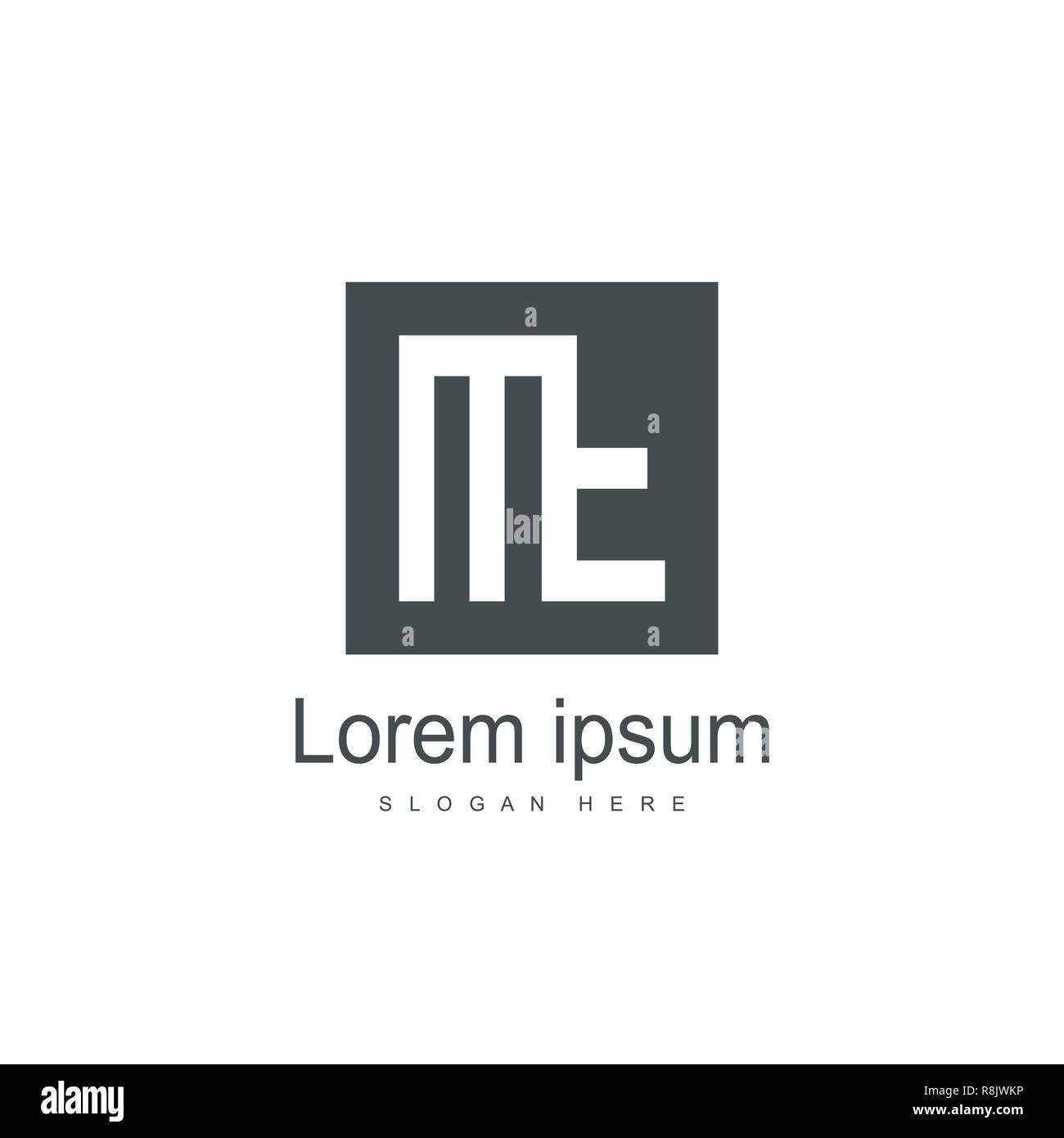 Initial Letter MF Logo template design. Minimalist letter logo vector design Stock Vector