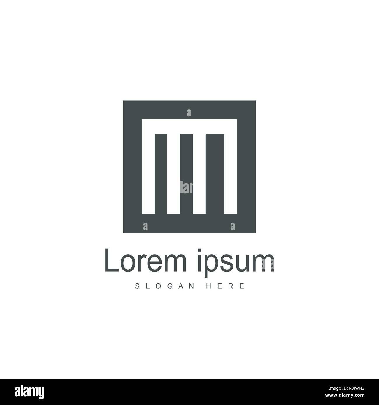 Initial Letter MN Logo template design. Minimalist letter logo vector design Stock Vector