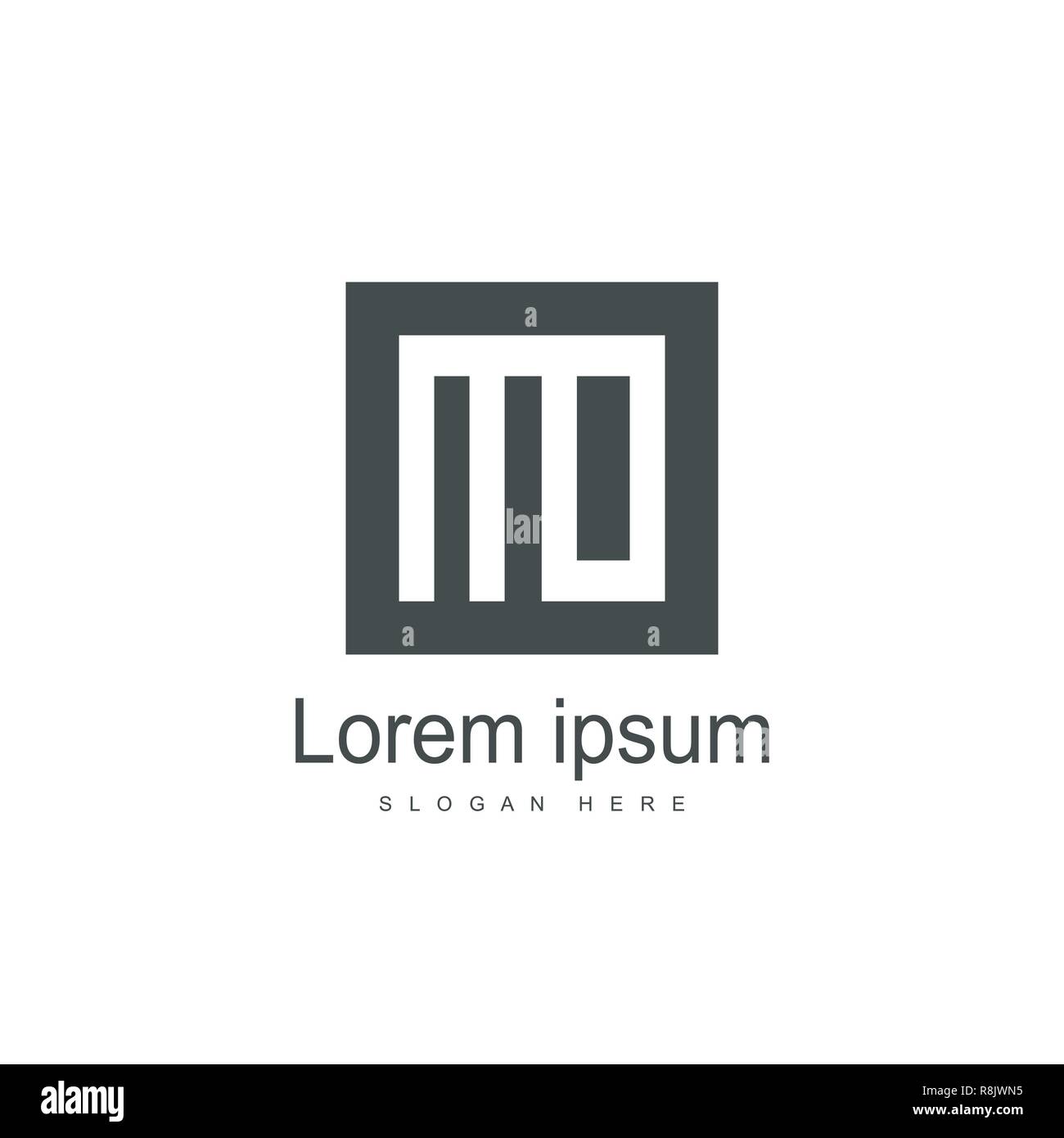 Initial Letter MO Logo template design. Minimalist letter logo vector design Stock Vector