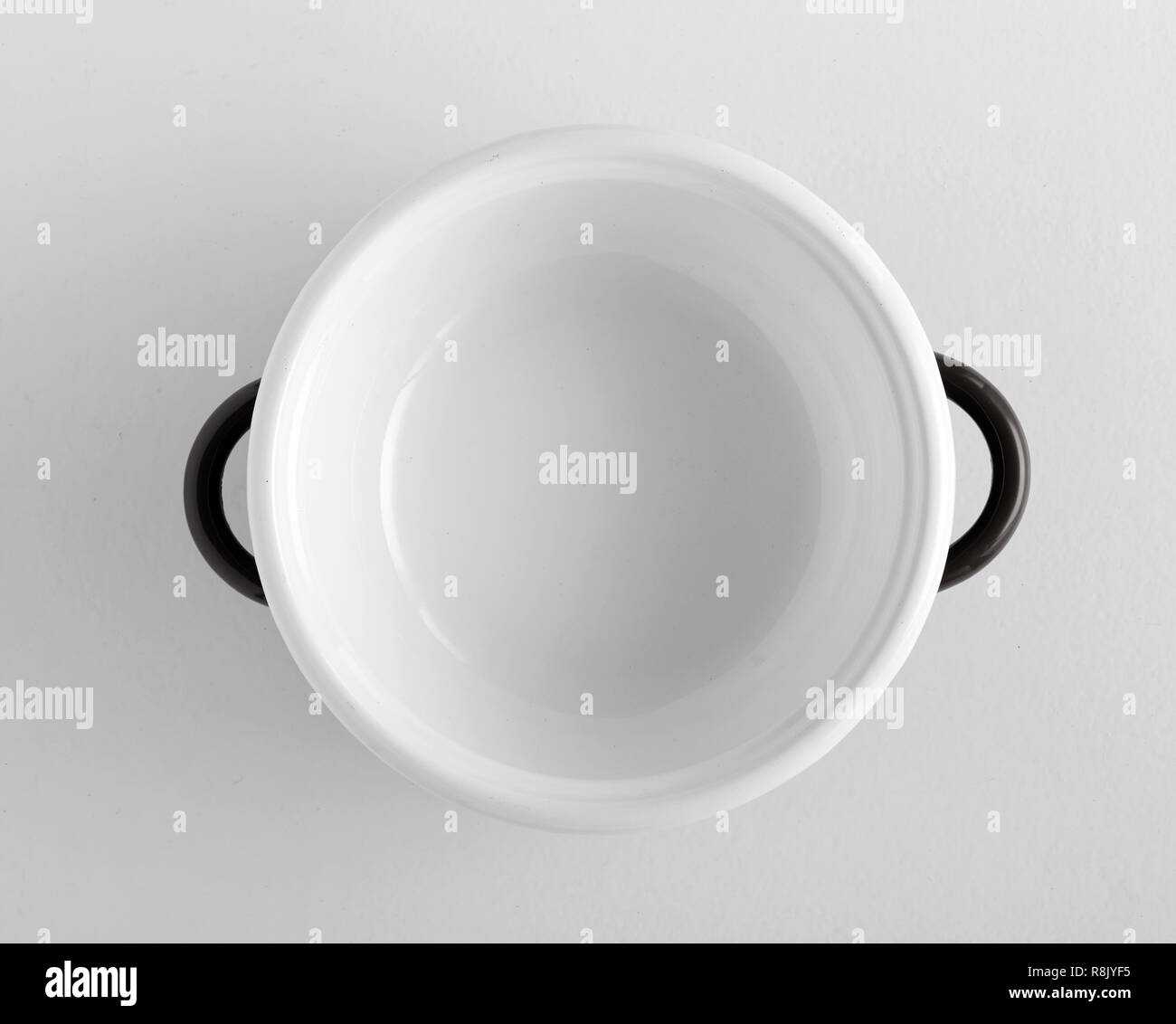 Ceramic pot pan cover isolated Stock Photo Alamy