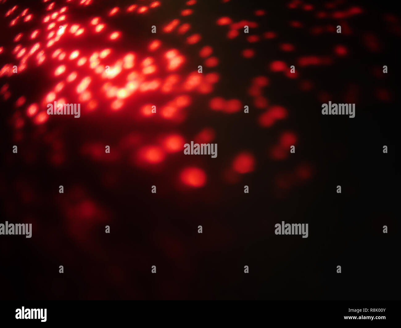 Abstract Lens Flare On Background Red Defocused Bokeh Lights