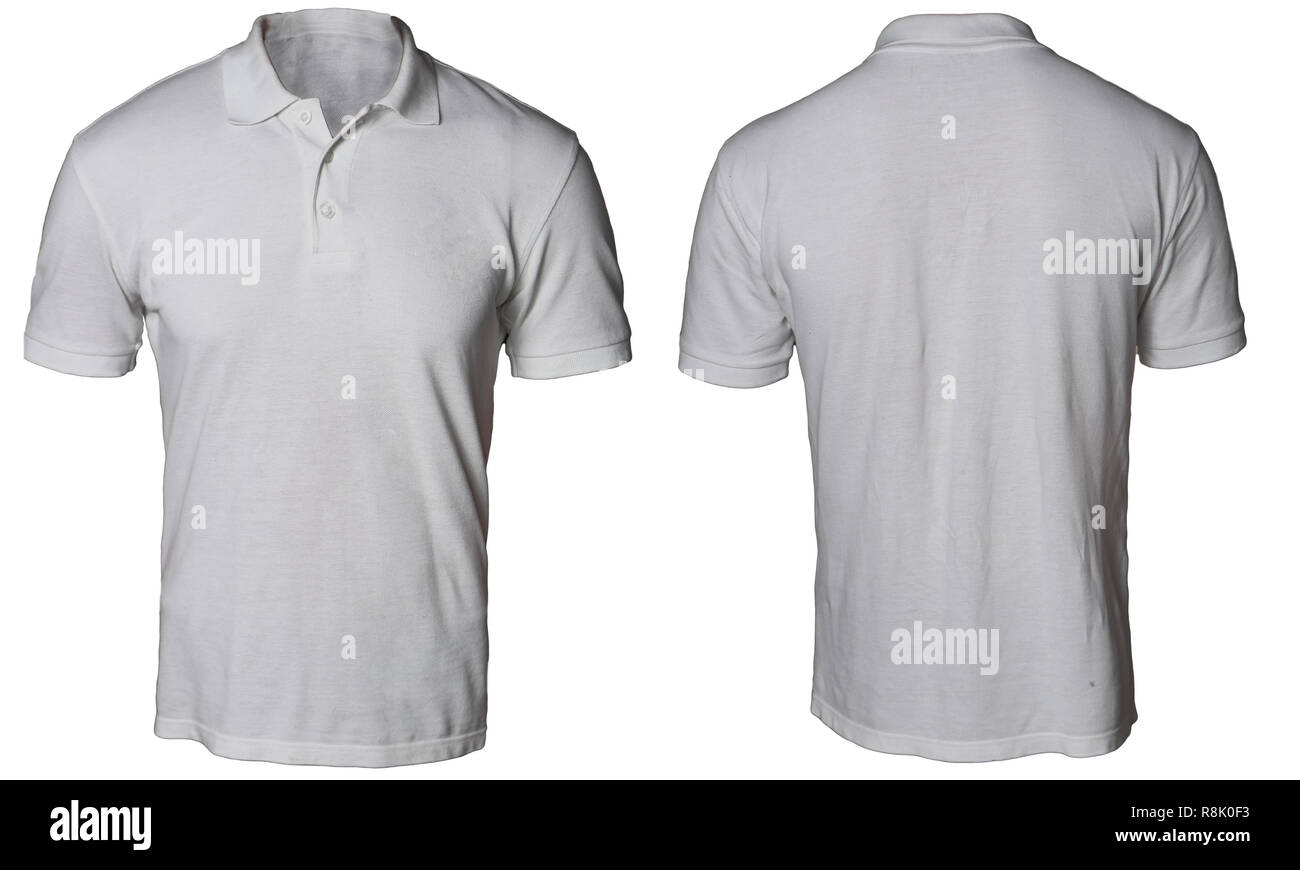 Blank polo shirt mock up template, front and back view, isolated on ...