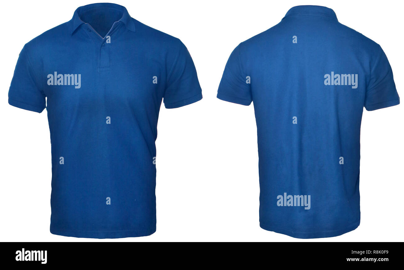 Blank polo shirt mock up template, front and back view, isolated on ...