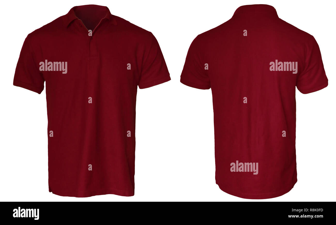 Download Blank polo shirt mock up template, front and back view ...