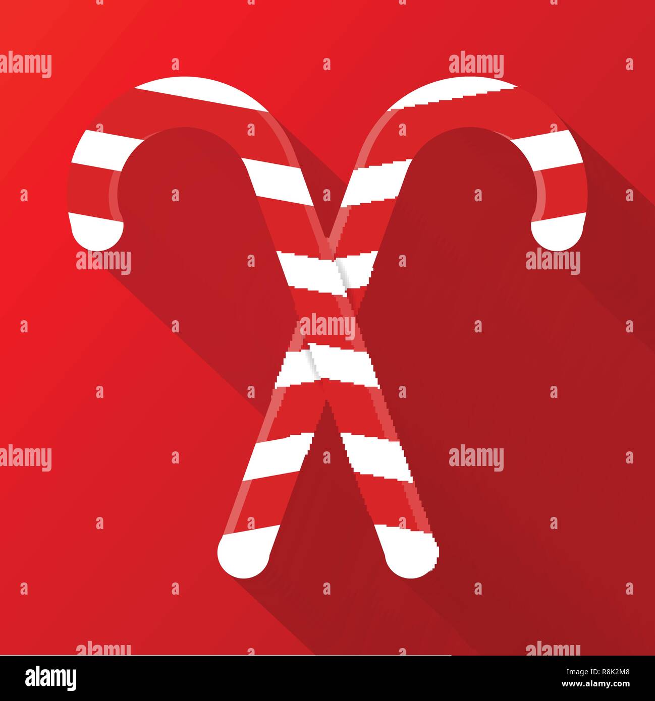 Striped candy canes bow Stock Vector Images - Alamy