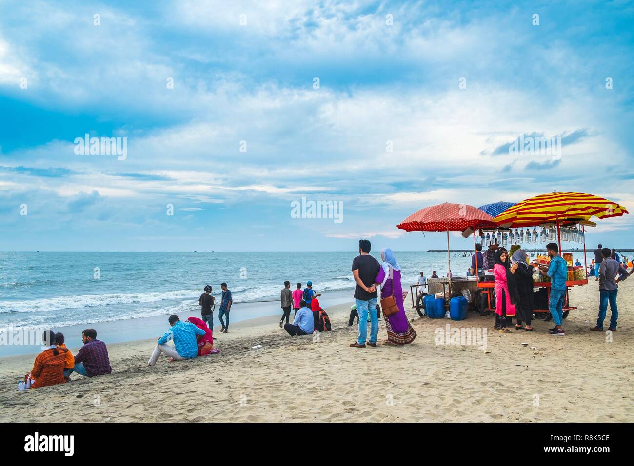 India, state of Kerala, Kozhikode or Calicut, Kozhikode Beach with a