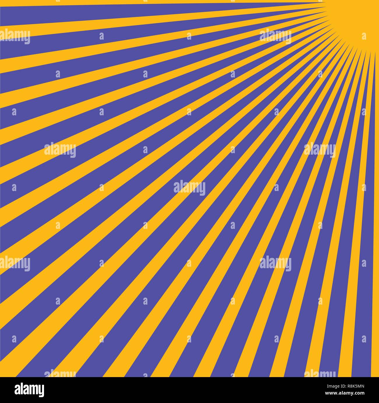 Converging lines from a corner spot Stock Vector