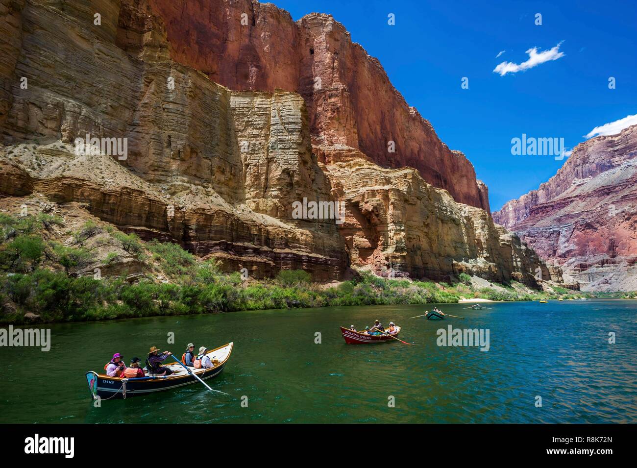United States, Arizona, Grand Canyon National Park, rafting down the Colorado river between Lee's Ferry near Page and Phantom Ranch Stock Photo