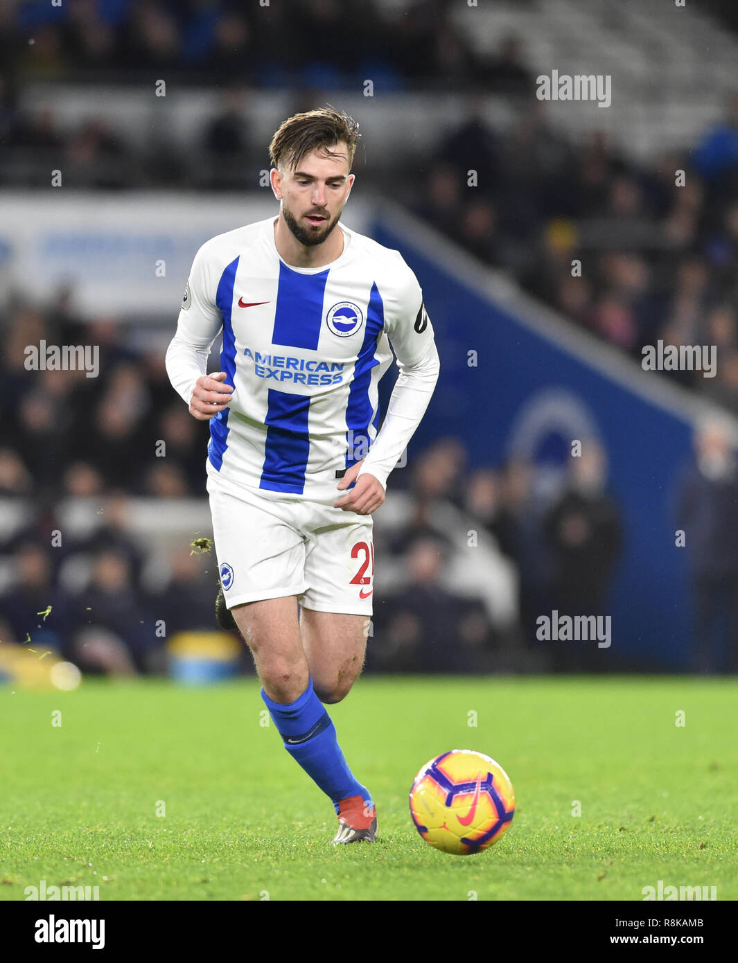 Davy Propper of Brighton during the Premier League match between Brighton & Hove Albion and Crystal Palace at the Amex Stadium . 04 Editorial use only. No merchandising. For Football images FA and Premier League restrictions apply inc. no internet/mobile usage without FAPL license - for details contact Football Dataco Stock Photo