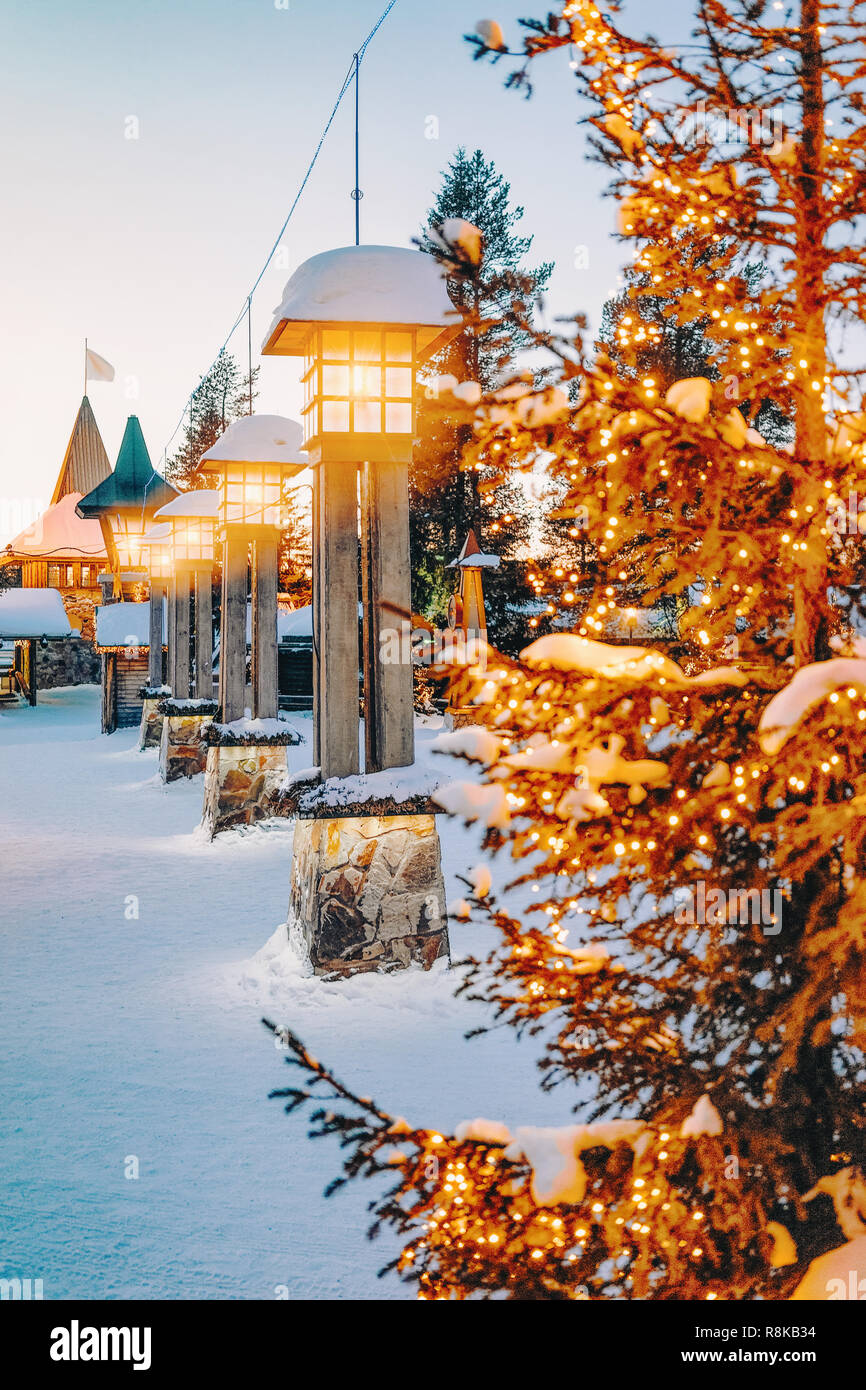 Small christmas street lantern