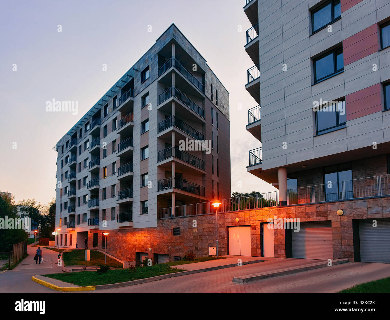 Modern Residential Apartment House Building Architecture With