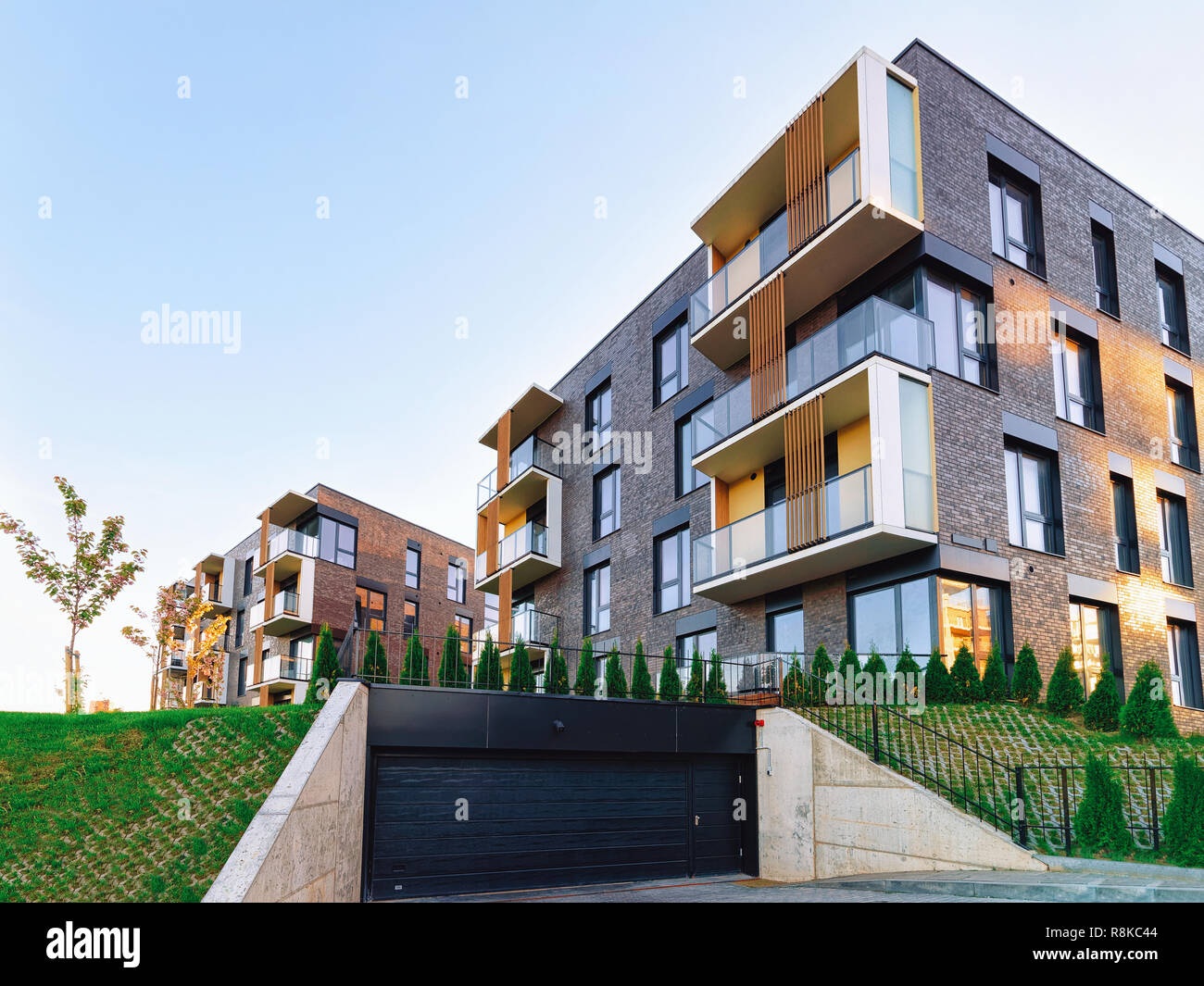 Modern Residential Home Apartment Building Architecture With