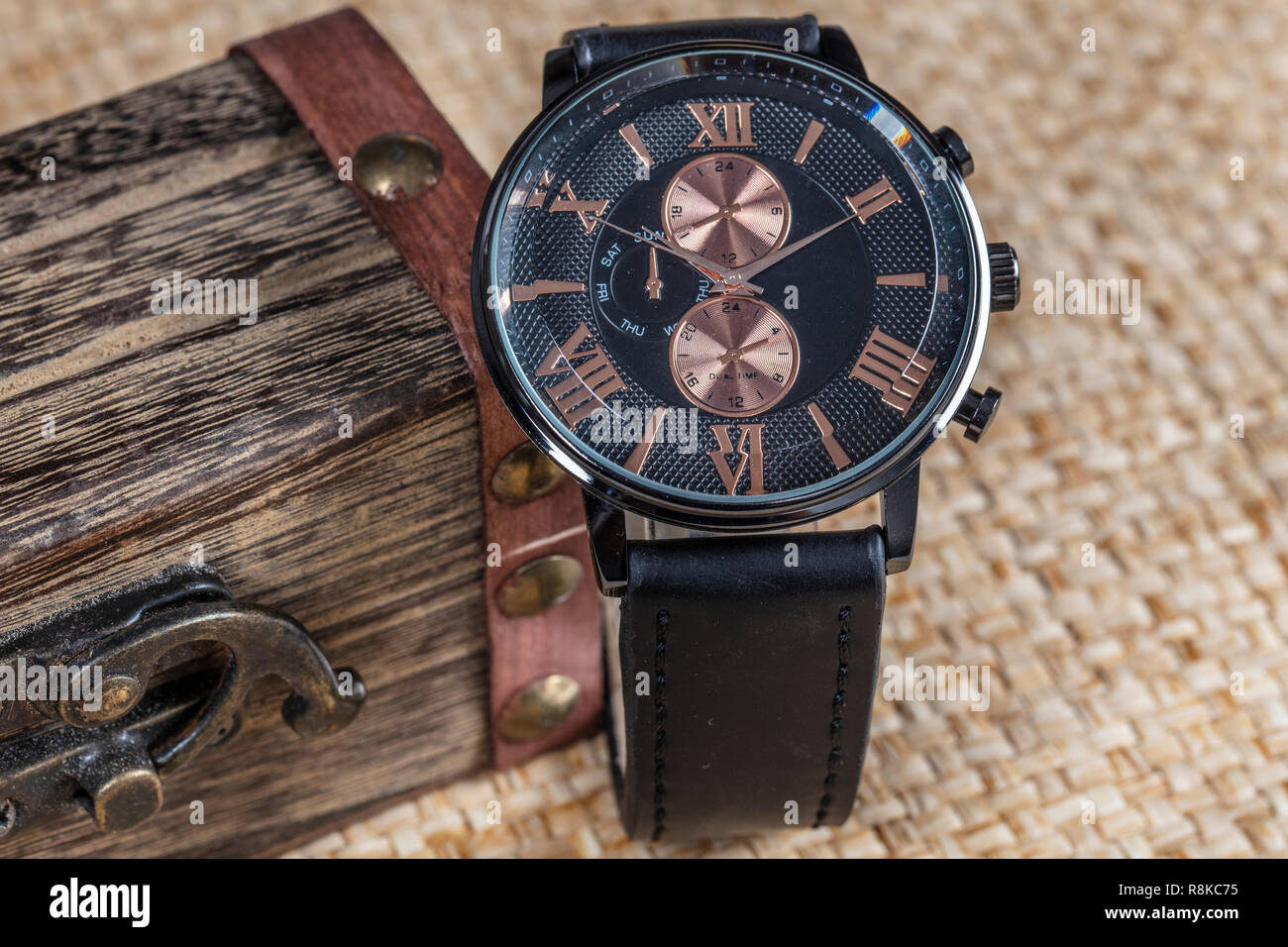 Luxury wrist watch. Stock Photo