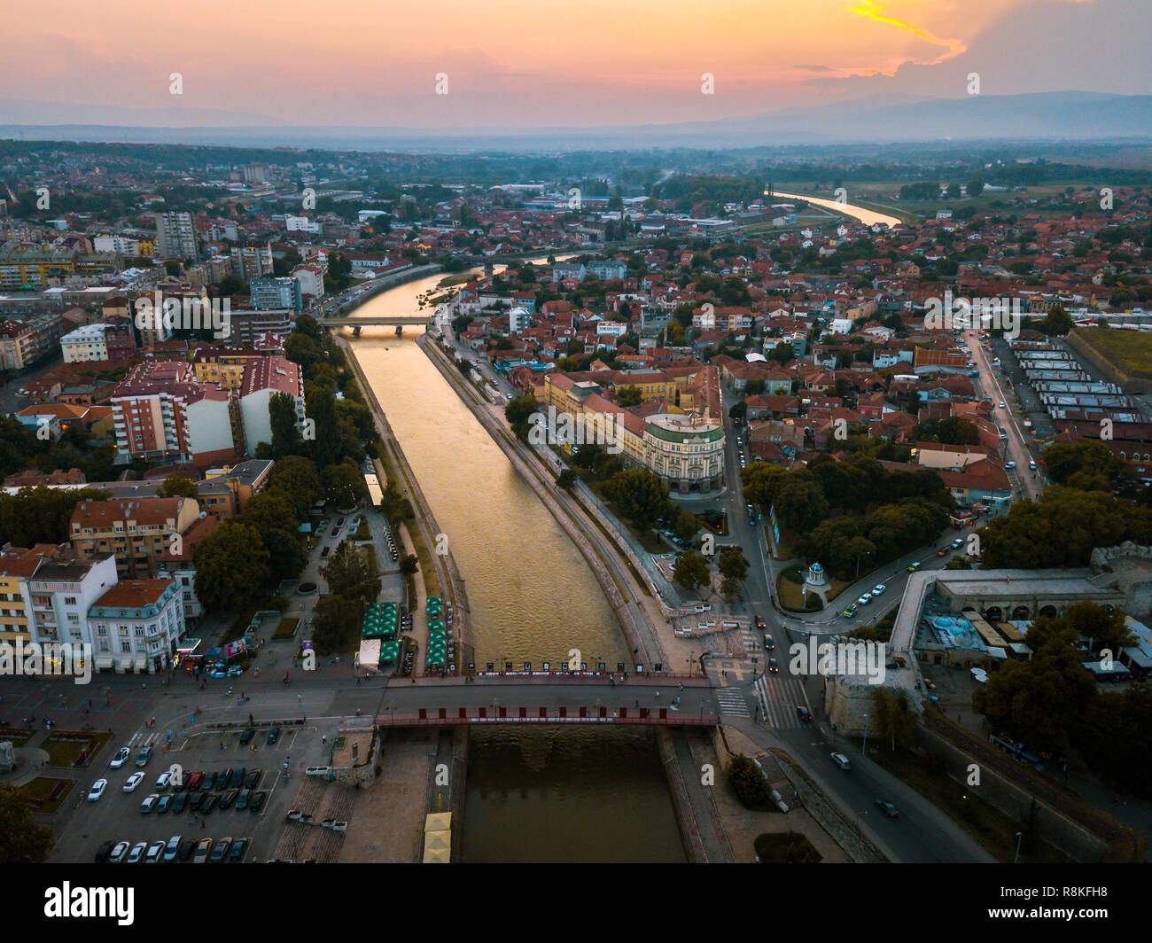 City of Nis aerial landmark view in south Serbia Stock Photo Alamy