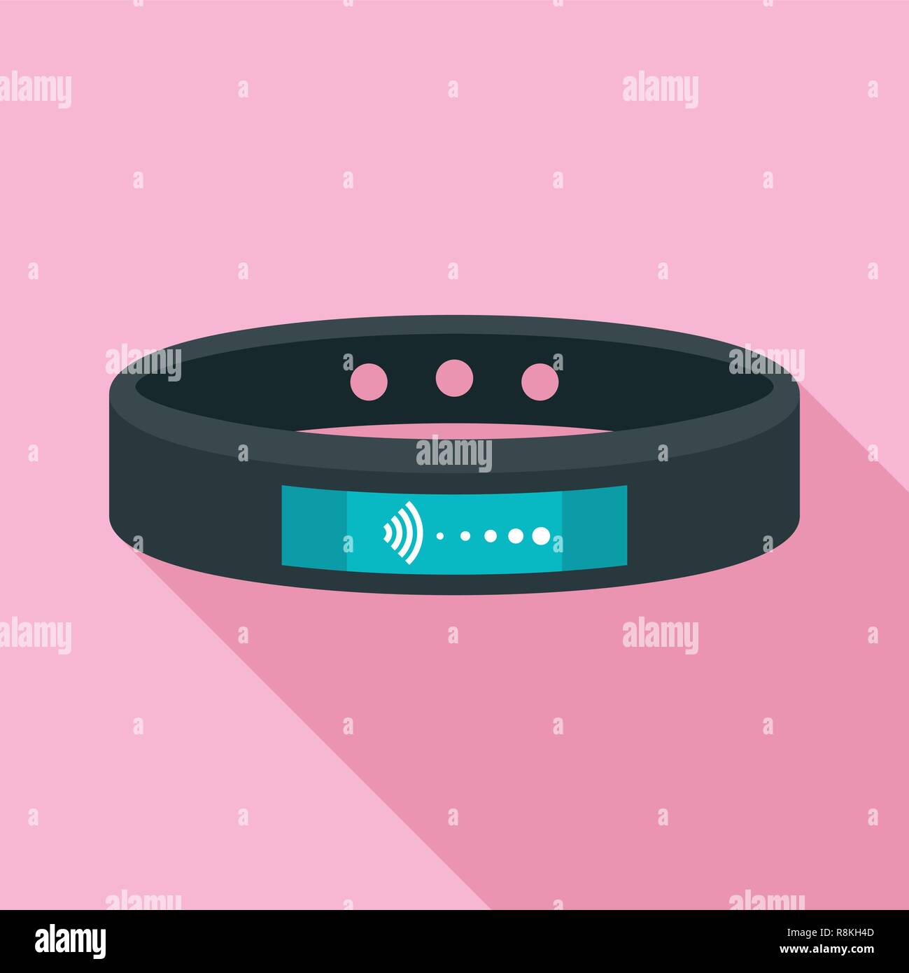 Nfc bracelet icon. Flat illustration of nfc bracelet vector icon for web  design Stock Vector Image & Art - Alamy