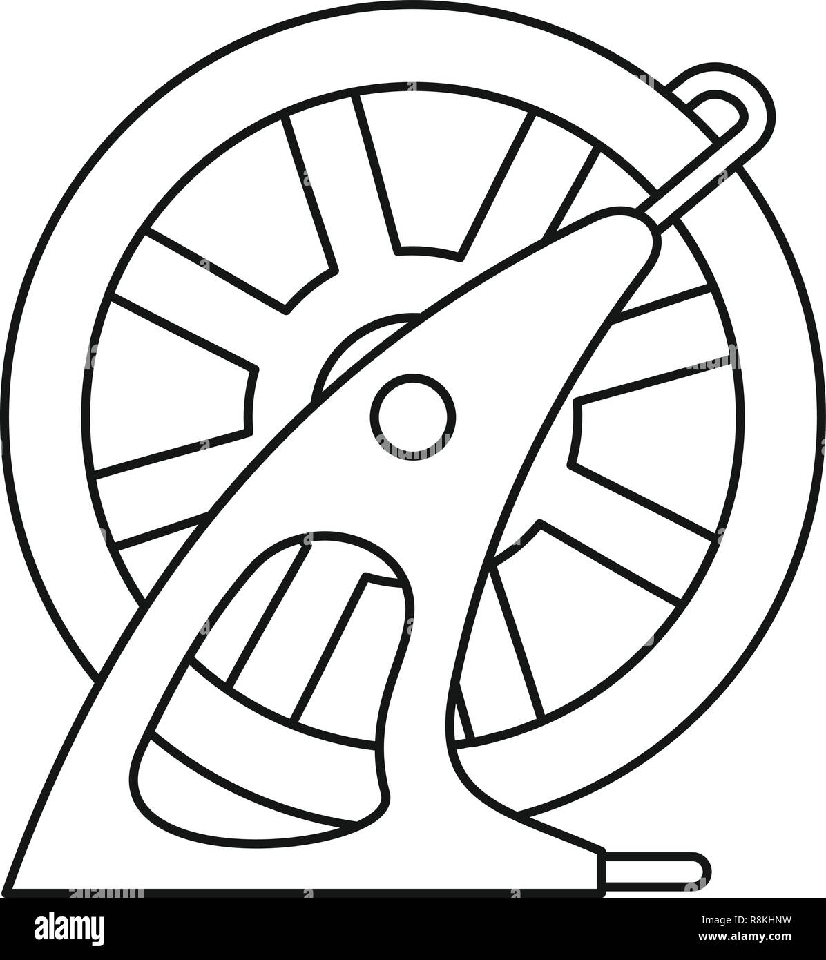 Hose wheel pool icon. Outline hose wheel pool vector icon for web