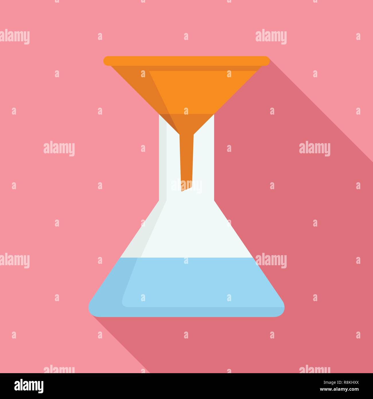 Water funnel icon. Flat illustration of water funnel vector icon for web design Stock Vector