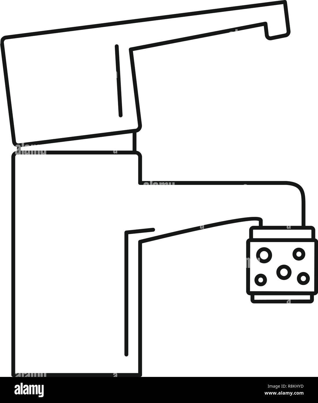 House filter cap tap icon. Outline house filter cap tap vector icon for