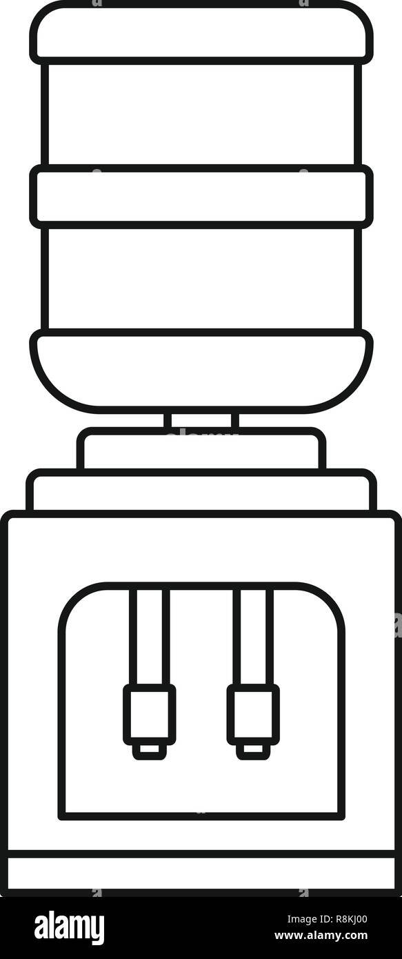 Office water filter bottle icon. Outline office water filter bottle