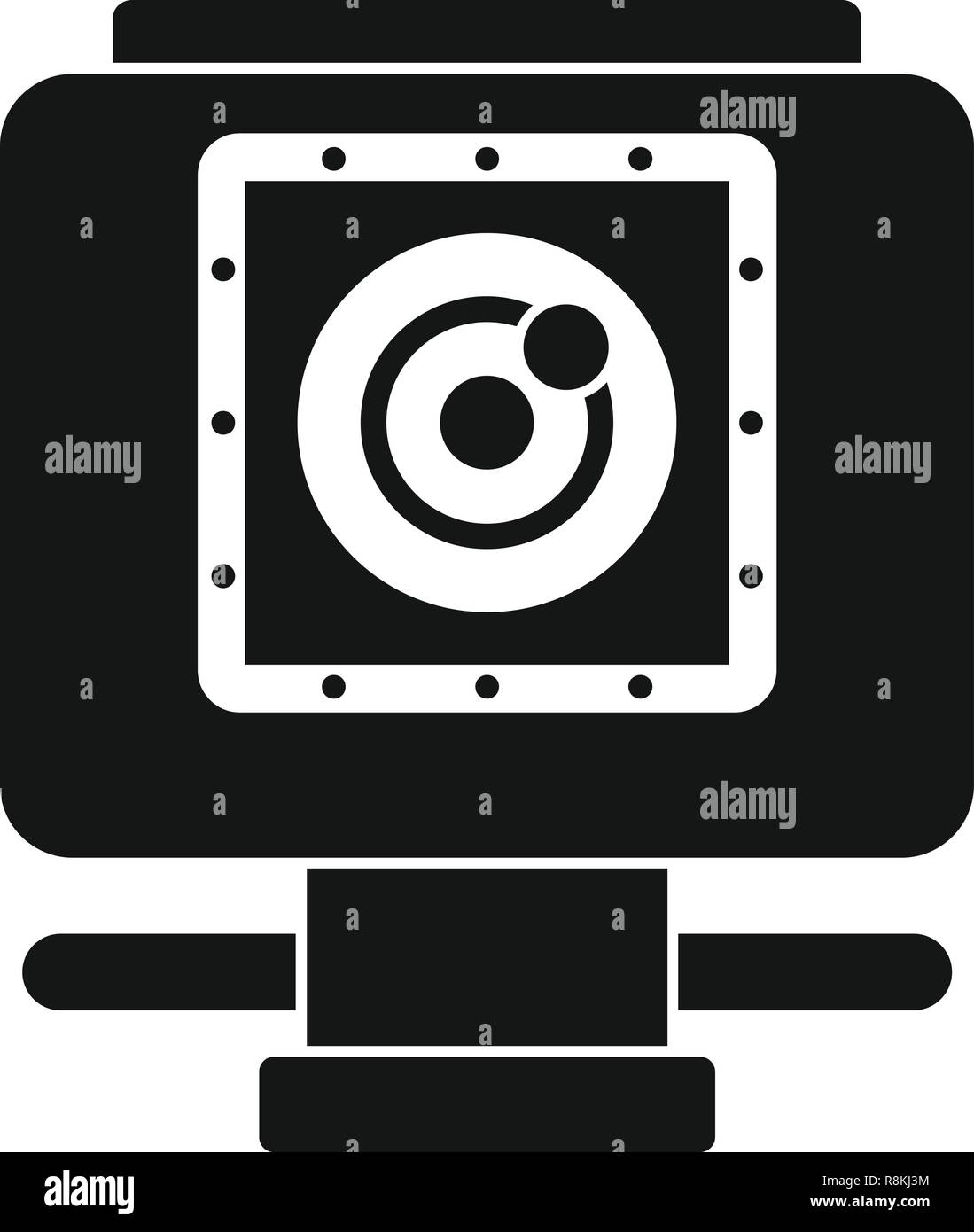 Action camera icon. Simple illustration of action camera vector icon ...