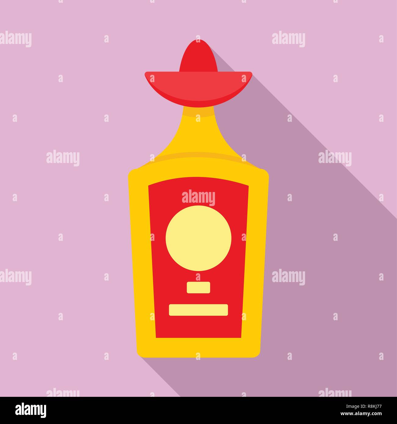 Tequila bottle icon. Flat illustration of tequila bottle vector icon