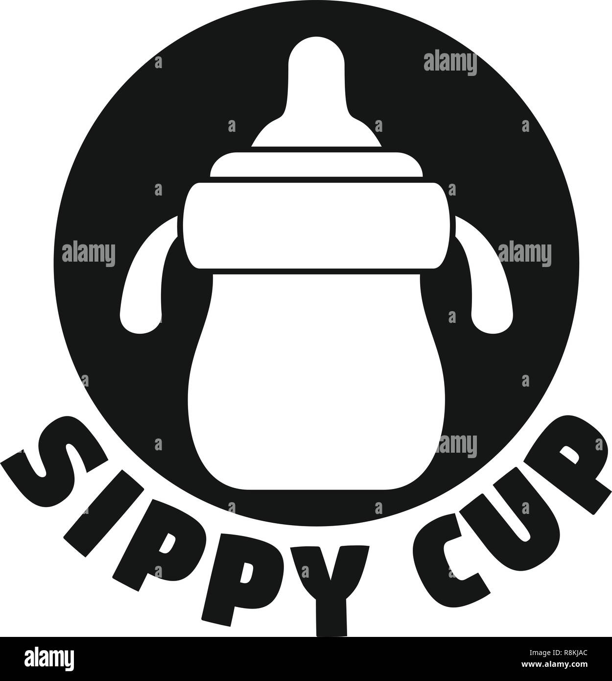 https://c8.alamy.com/comp/R8KJAC/milk-sippy-cup-logo-simple-illustration-of-milk-sippy-cup-vector-logo-for-web-design-isolated-on-white-background-R8KJAC.jpg