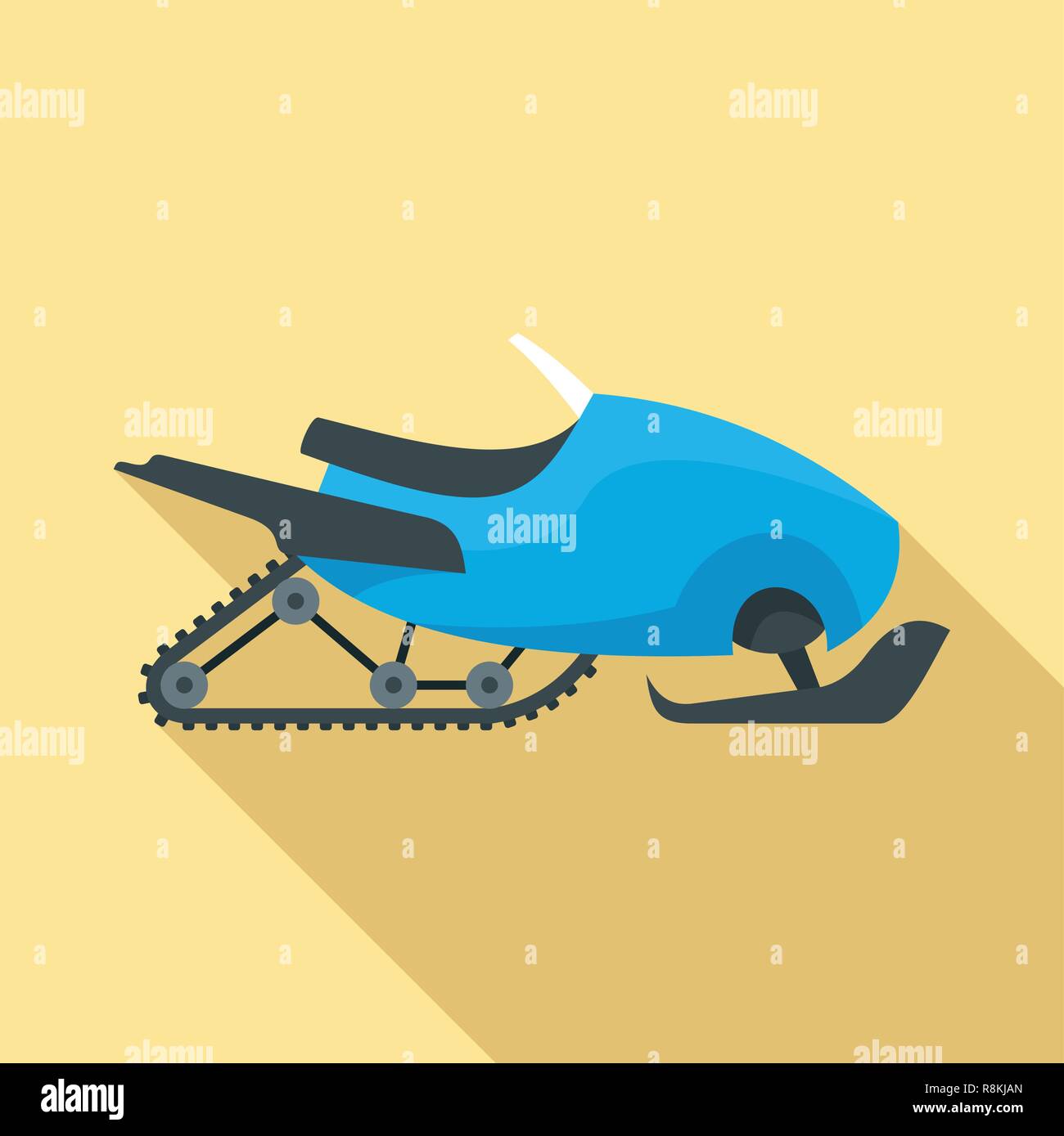 Snowmobile icon. Flat illustration of snowmobile vector icon for web