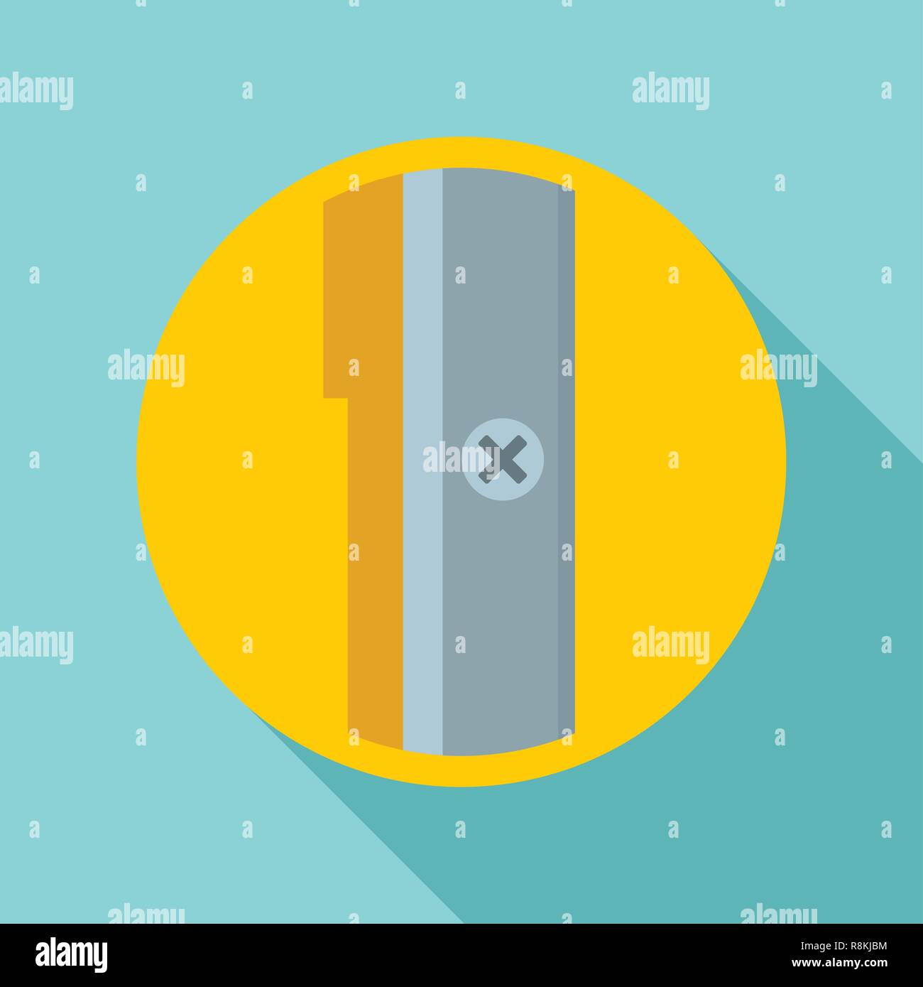 Round sharpener icon. Flat illustration of round sharpener vector icon ...