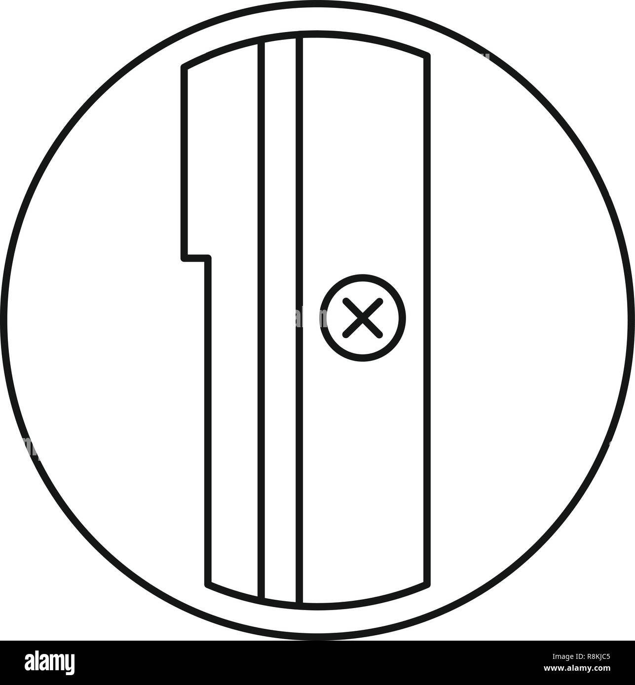 Round sharpener icon. Outline round sharpener vector icon for web design isolated on white background Stock Vector