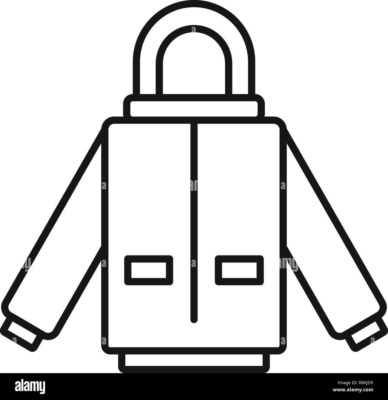 Winter jacket icon. Outline winter jacket vector icon for web design ...