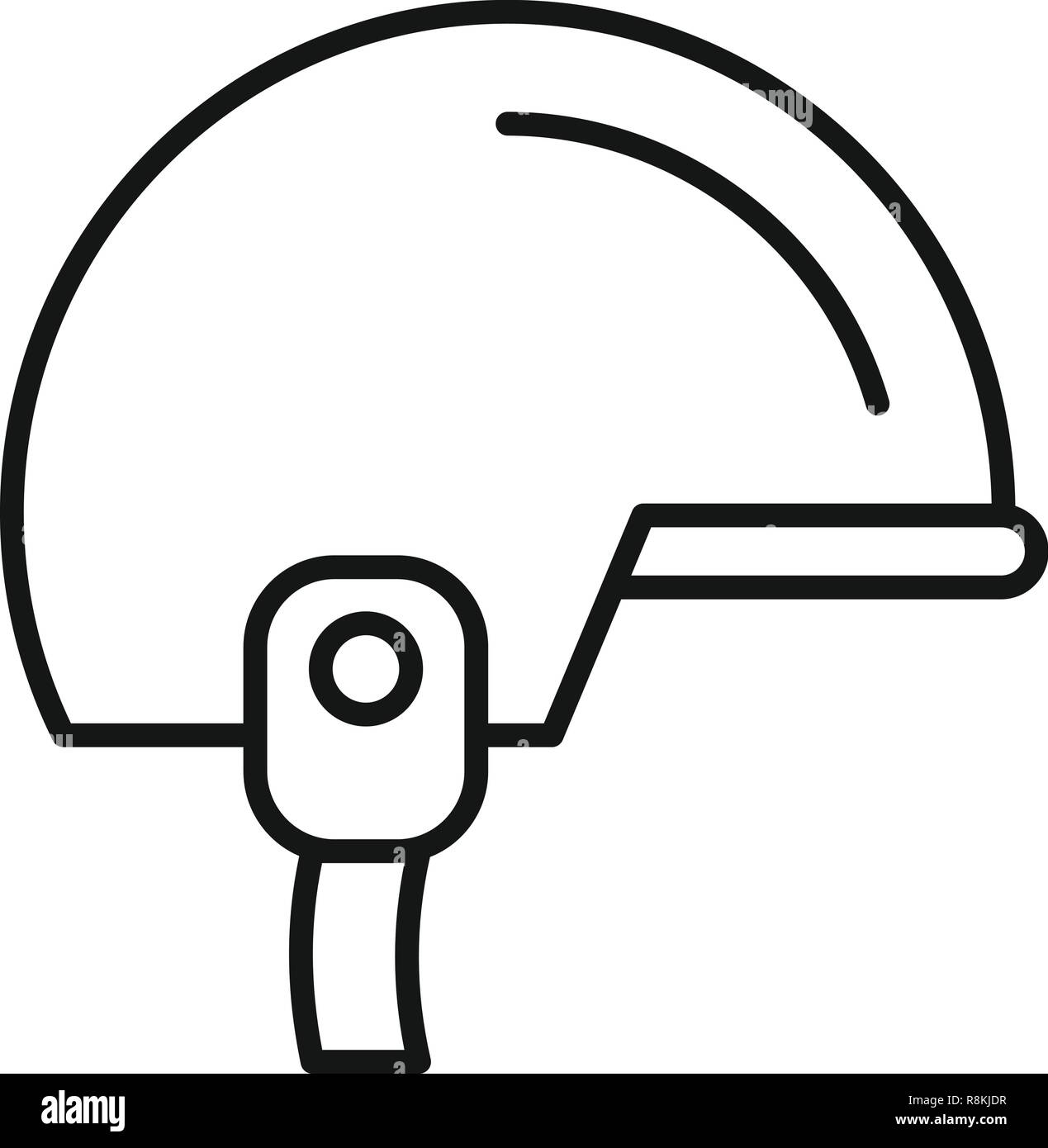 Snowboarding helmet icon. Outline snowboarding helmet vector icon for