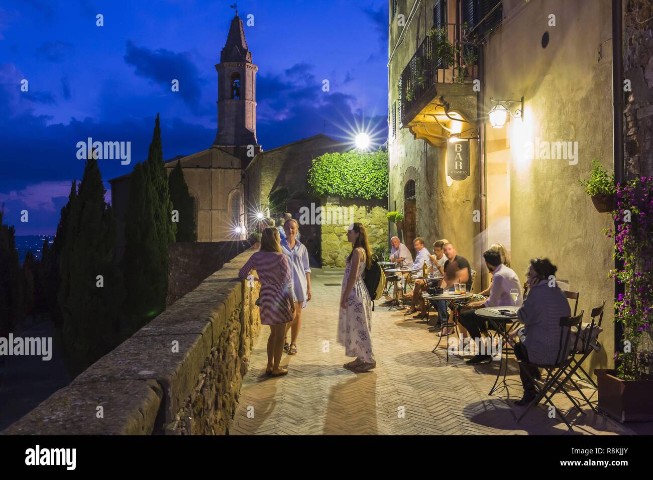 Italy, Tuscany, Pienza, Val d'Orcia listed as World Heritage by UNESCO Stock Photo