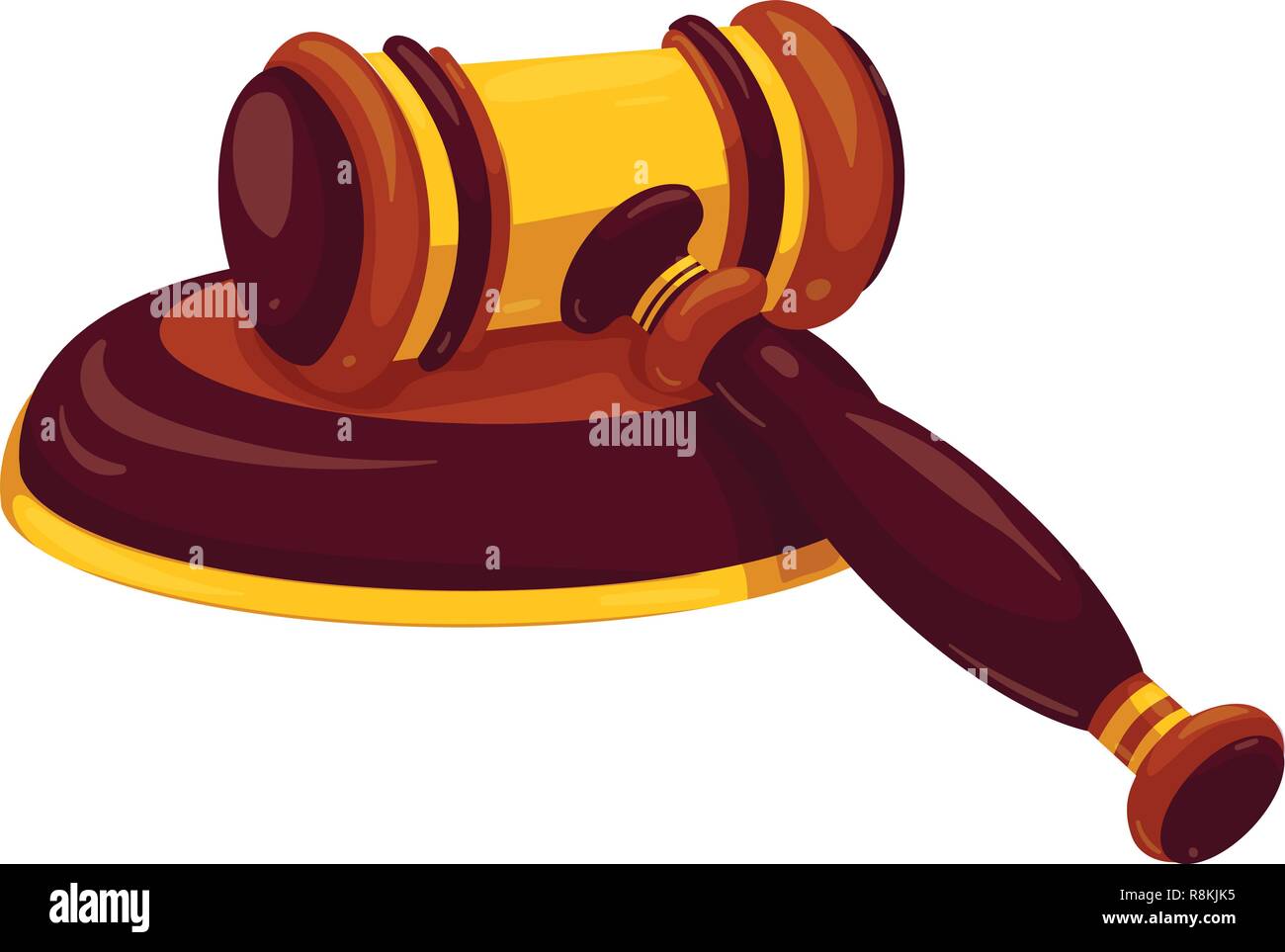 Judge gavel icon. Cartoon of judge gavel vector icon for web design isolated on white background Stock Vector
