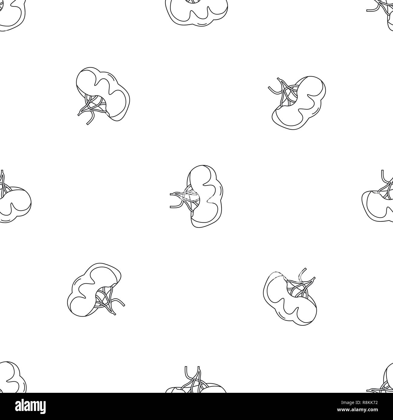 Healthy spleen icon. Outline illustration of healthy spleen vector icon for web design isolated on white background Stock Vector