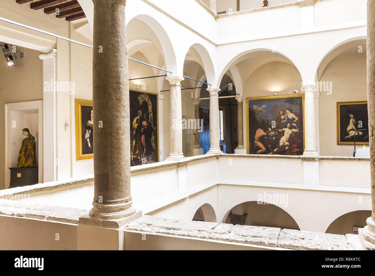 Italy, Tuscany, Siena, listed as World Heritage by UNESCO, la Pinacoteca nazionale Stock Photo