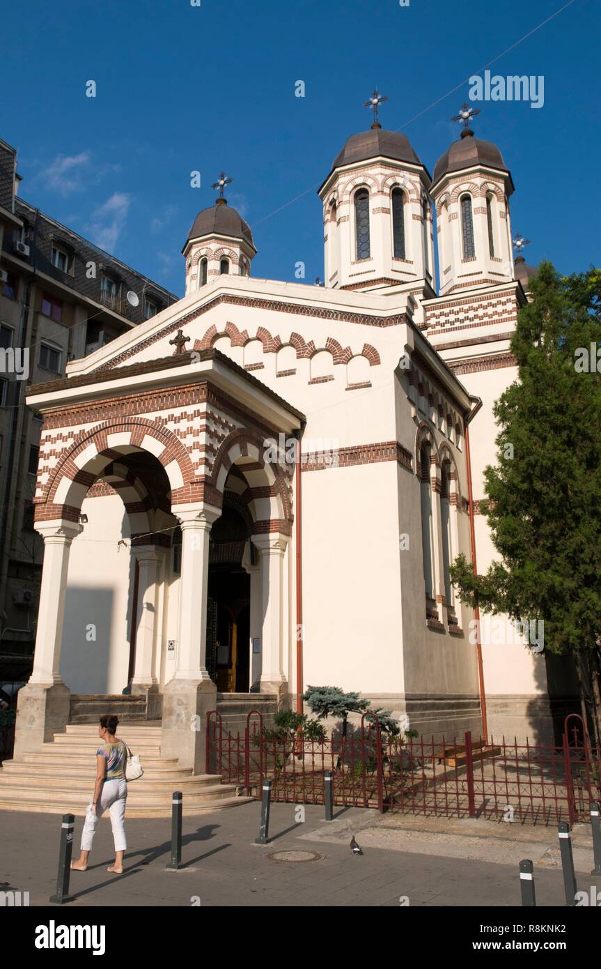 Romania, Muntenia, Bucharest, Zlatari Church with the relics of Saint Cyprian the Mage Stock Photo