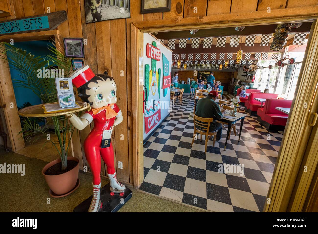 United States, Arizona, Seligman, diner of the Motel Gd Canyon Caverns