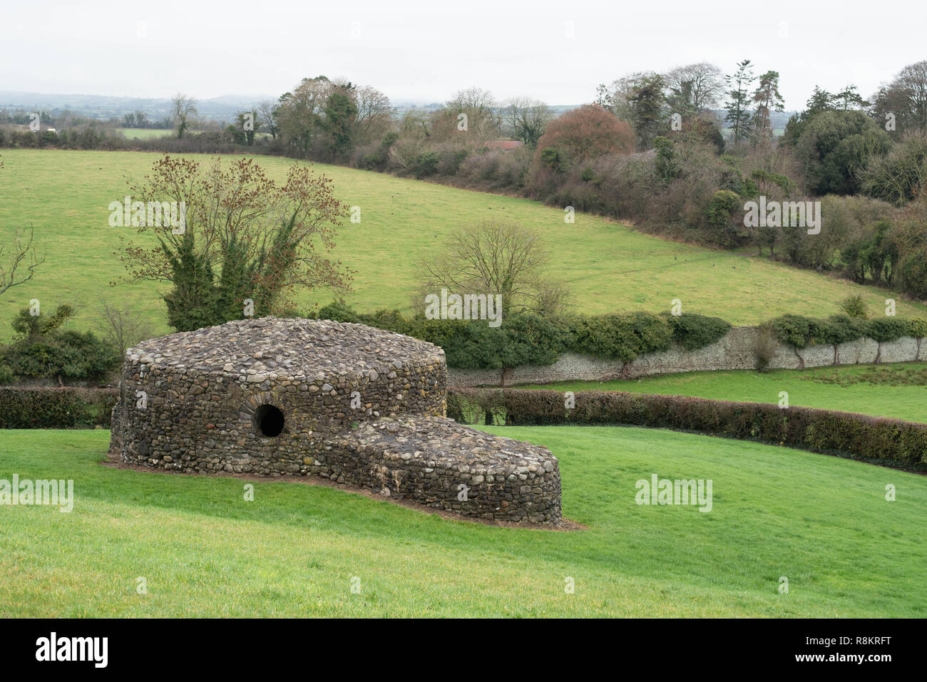Structure at Newgrange Passage Tomb in Ireland Stock Photo