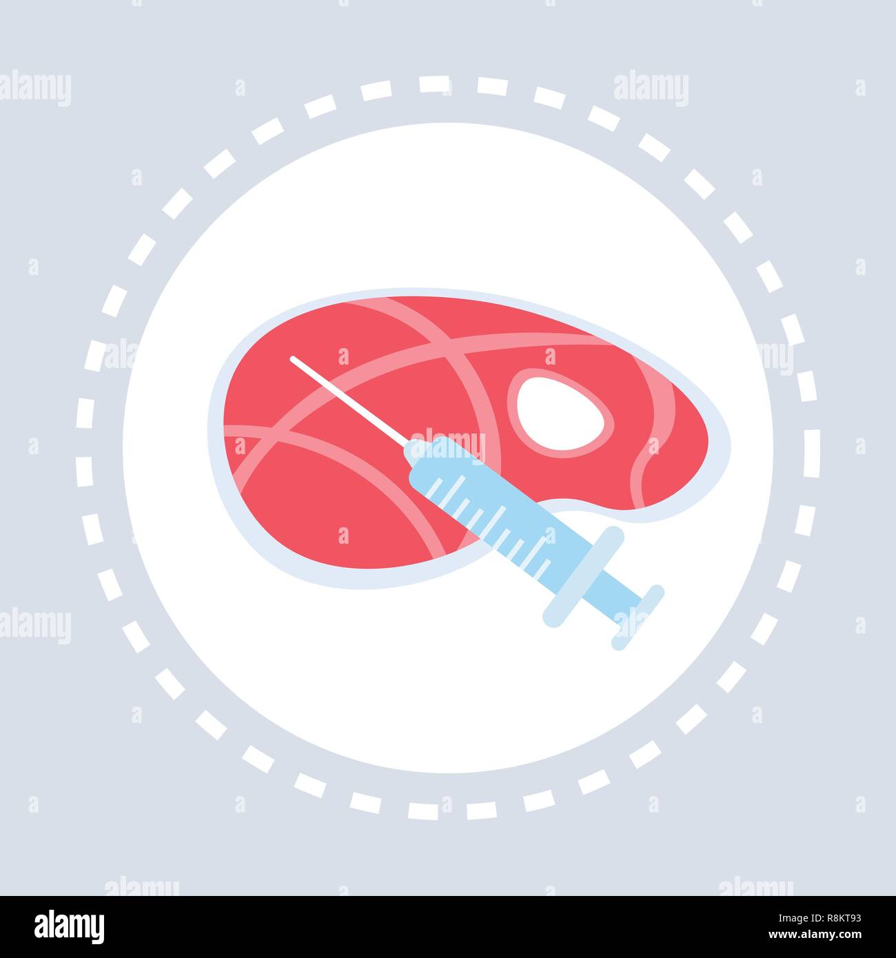syringe injection hormone manipulation piece of meat icon unhealthy ...