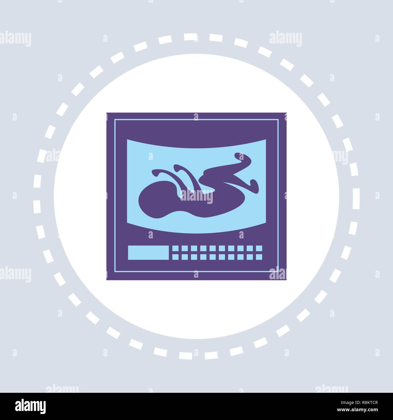 ultrasound baby pregnant woman x-ray icon healthcare medical service logo medicine and health symbol concept flat Stock Vector