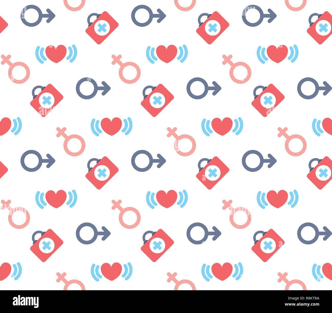 male female symbols heart kit first aid icon healthcare medical service