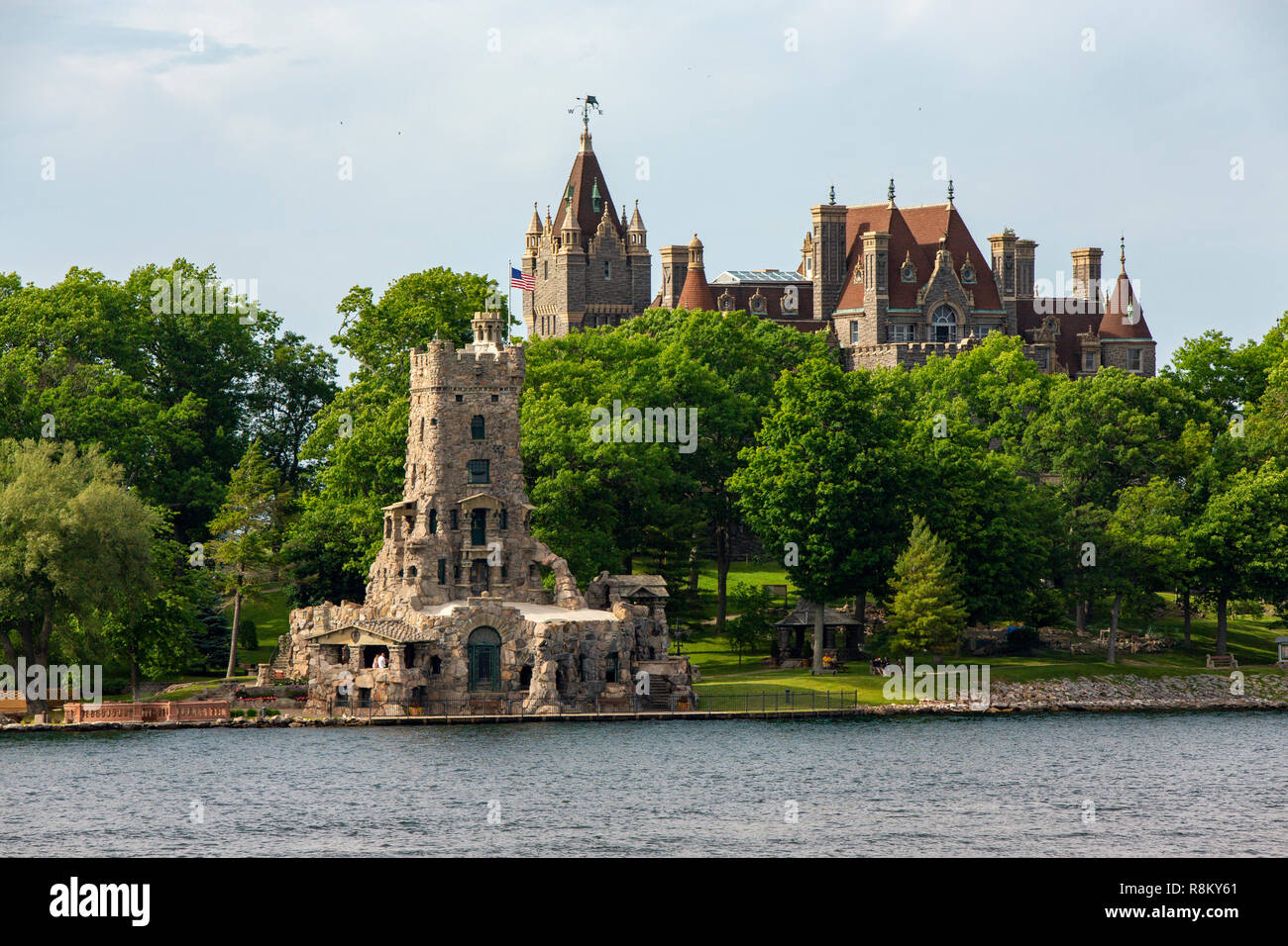 United States, New York state, Thousand Islands Archipelago on the St. Lawrence River, Boldt Castle on Heart Island Stock Photo